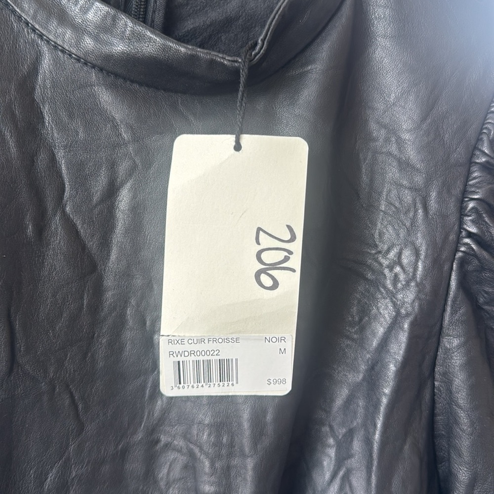 Zadig & Voltaire Rixe Lambskin Leather Mini Dress M NWT Flaw - Picture 10 of 12